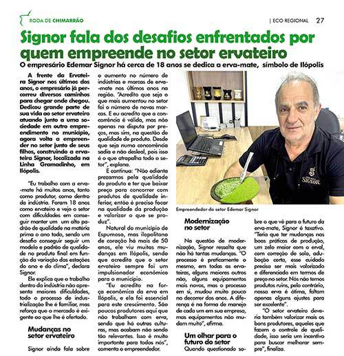 Entrevista para a Revista Roda do Mate